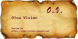 Olsa Vivien névjegykártya